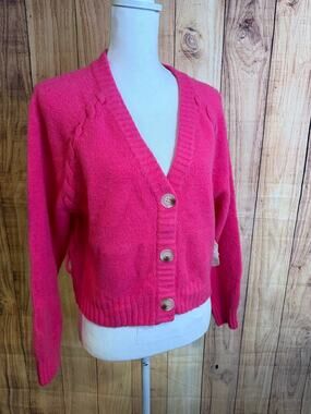 Altar'd State Hot Pink Cardigan Size M New with Tag
